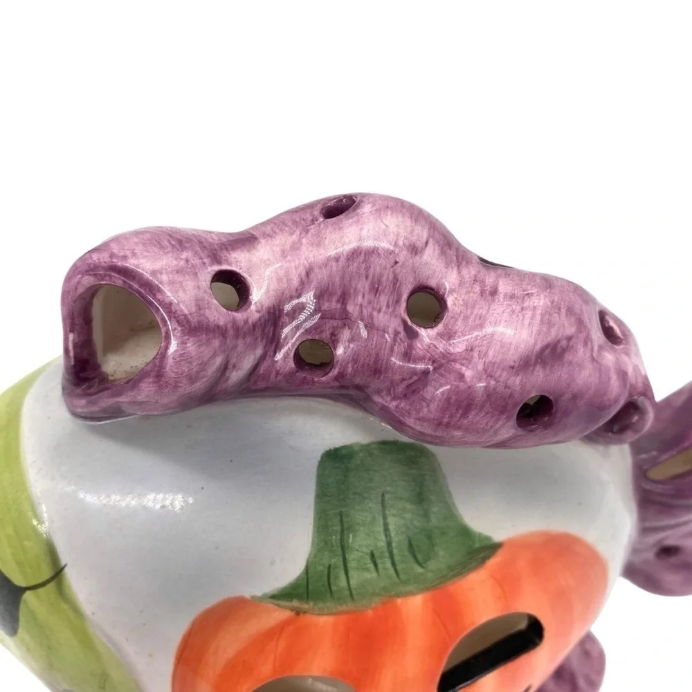 Halloween Ceramic Fish Candle Tea Light Luminary Pumpkin AppleTree Designs